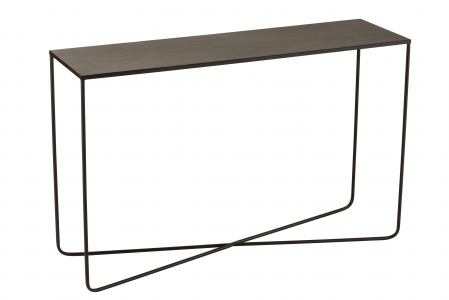 SALE % - Consola Cross, Metal, Negru, 120x35x75 cm