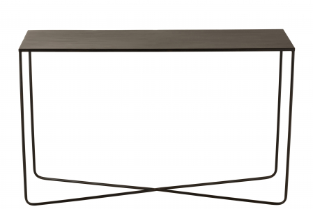 Consola Cross, Metal, Negru, 120x35x75 cm [1]