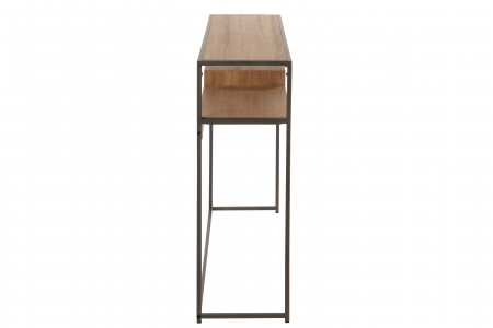 Consola cu 1 sertar, Lemn/Metal, Natural, 120x30x86 cm [2]