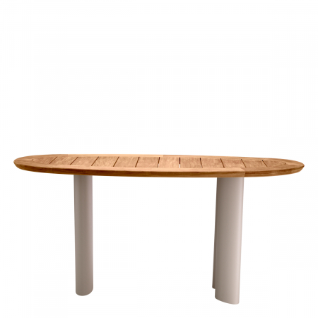 Consolă de exterior Free Form din tec natur, Dims: L. 158 | W. 55 | H. 76.5  (CM) [4]