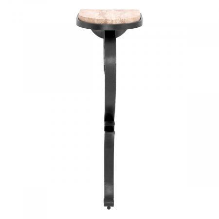 Consola de perete Ophira travertin cu finisaj gunmetal, Dims: W. 31 | D. 30 | H. 102  (CM) [2]