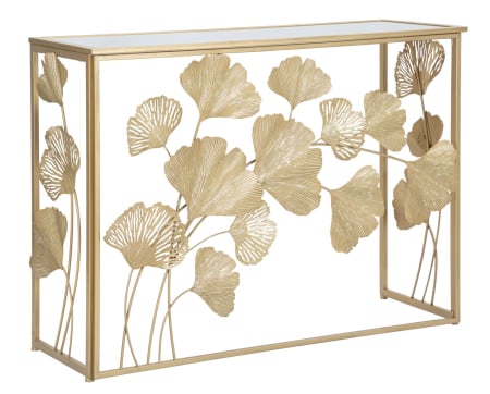 SALE % - Consola din fier forjat, Frunze 108x36,5x80 cm