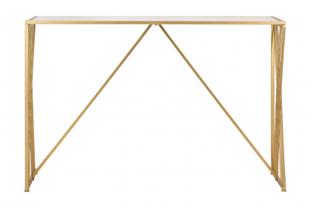 Consola Easy, Fier/MDF/Oglinda, Auriu, 80x120x40 cm [8]