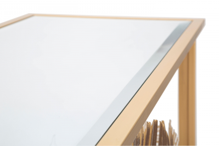 Consola Glam Floris, Fier/MDF/Oglinda, Multicolor, 80x113x40 cm [3]