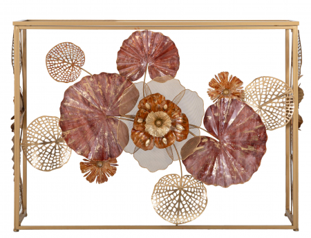 Consola Glam Redy, Fier/MDF/Oglinda, Multicolor, 80x114x41.5 cm [1]