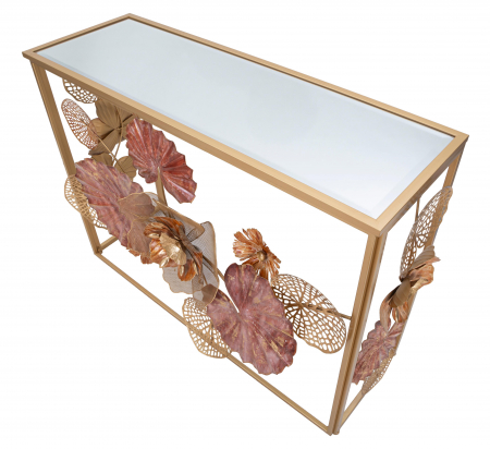 Consola Glam Redy, Fier/MDF/Oglinda, Multicolor, 80x114x41.5 cm [4]