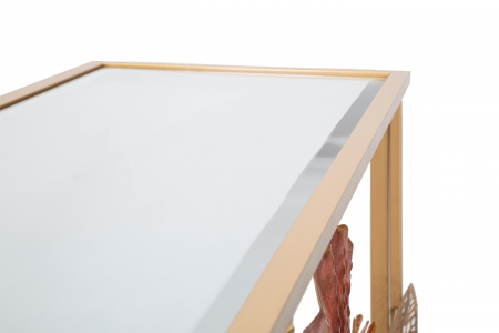 Consola Glam Redy, Fier/MDF/Oglinda, Multicolor, 80x114x41.5 cm [3]
