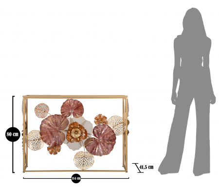 Consola Glam Redy, Fier/MDF/Oglinda, Multicolor, 80x114x41.5 cm [7]
