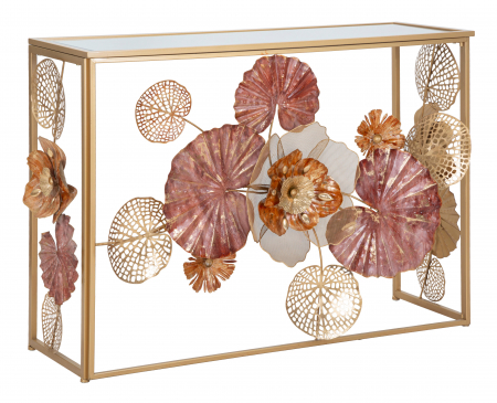 Consola Glam Redy, Fier/MDF/Oglinda, Multicolor, 80x114x41.5 cm [6]