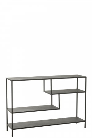 SALE % - Consola Irregular, Metal, Negru, 120x30x81.5 cm