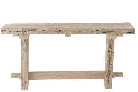 Consola, Lemn, Alb, 150x37x77 cm [1]