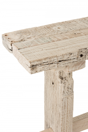 Consola, Lemn, Alb, 150x37x77 cm [4]