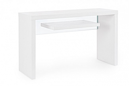 Mese - Consola Line, Lemn, Alb, 120x40x73 cm
