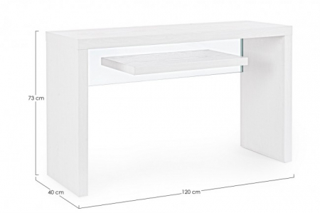Consola Line, Lemn, Alb, 120x40x73 cm [1]