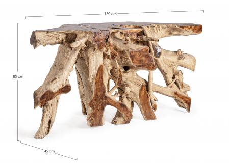 Consola Lisandra, Lemn, Maro, 150x45x80 cm [2]