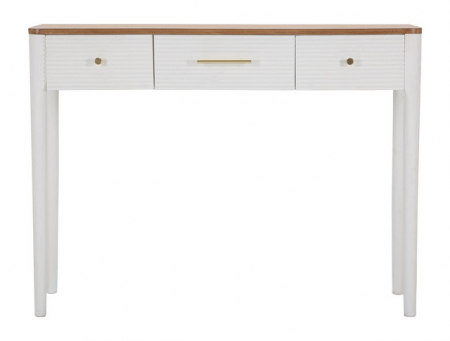 Consola Matera, Lemn/MDF/Fier, Alb/Maro, 80x107x37 cm [5]