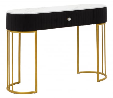 Consola Montpellier , Fier/Lemn/Stofa, Multicolor, 74x100x43 cm [7]