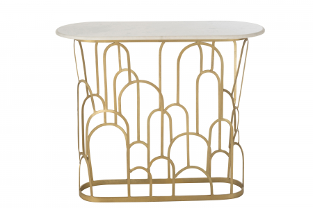 Consola Moza, Metal/Marmura, Auriu [1]