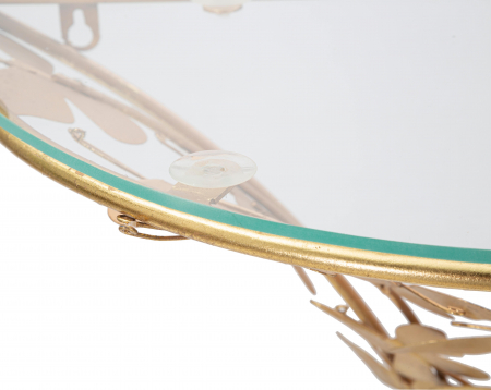 Consola/Noptiera suspendata Butterflies, Fier/Sticla, Auriu, 34.5x44.5x24.5 cm [4]