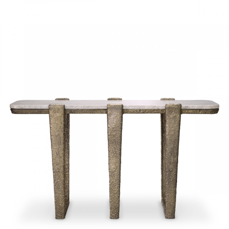 Consolă Orinda, finisaj din alamă cu aspect vintage, Dims: W. 140 | D. 43 | H. 79  (CM) [3]