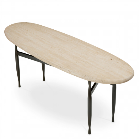 Consolă Palermo travertin, Dims: W. 160 | D. 55 | H. 78  (CM) [2]