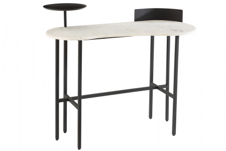SALE % - Consola, Piatra, Alb, 110x60x90 cm