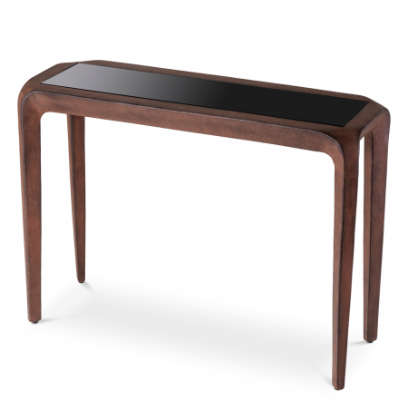 Consolă Quentin din sticlă neagră cu aspect oxidat, Dimensiuni: W. 106.5 | D. 36 | H. 80   [2]