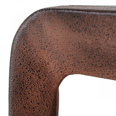 Consolă Quentin din sticlă neagră cu aspect oxidat, Dimensiuni: W. 106.5 | D. 36 | H. 80   [7]