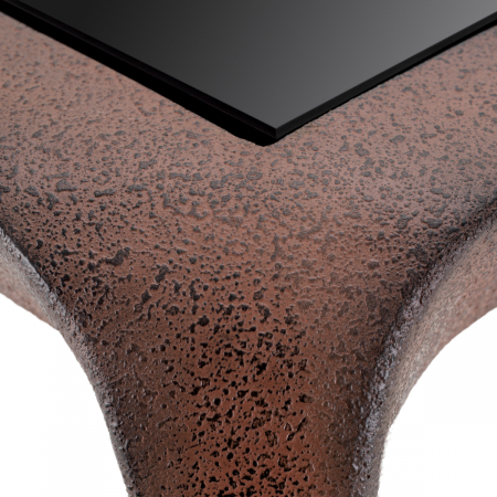 Consolă Quentin din sticlă neagră cu aspect oxidat, Dimensiuni: W. 106.5 | D. 36 | H. 80   [6]