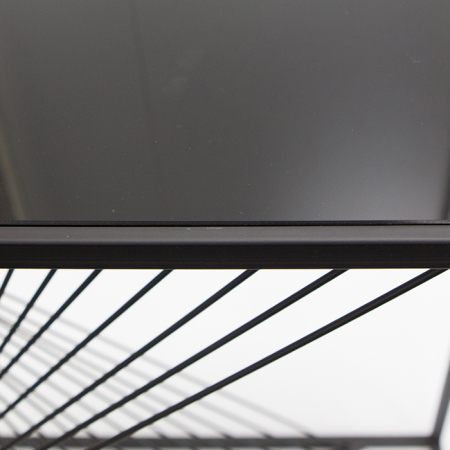 Consola Ray metal/sticla, negru , 107x31x79 cm [2]