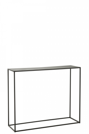 SALE % - Consola Rectangle, Metal, Negru, 110x35x90 cm