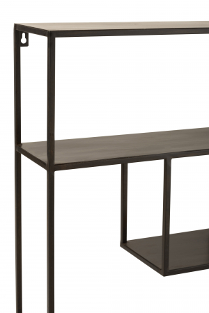 Consola Rectangle, Metal, Negru, 65x17x65 cm [4]