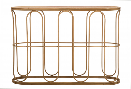 Consola Samui, Fier/Rattan, Natural, 77x110x32 cm [12]