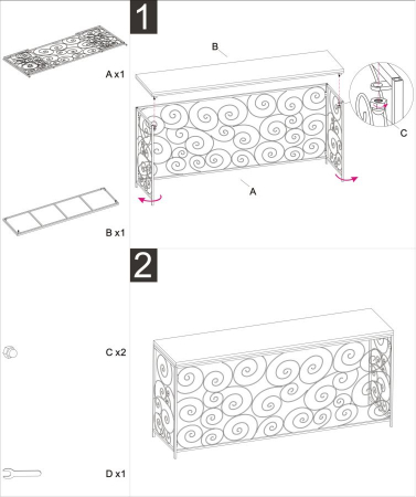Consola spirală cm 140x36x82 [8]