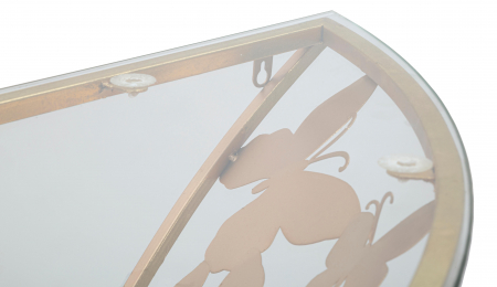 Consola suspendata Butterflies, Fier/Sticla, Auriu, 37.2x120x40.5 cm [1]