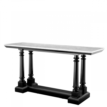 Consolă Walford finisaj negru cerat, Dims: W. 160 | D. 50 | H. 81  (CM) SALE % - Consolă Walford finisaj negru cerat, Dims: W. 160 | D. 50 | H. 81  (CM)