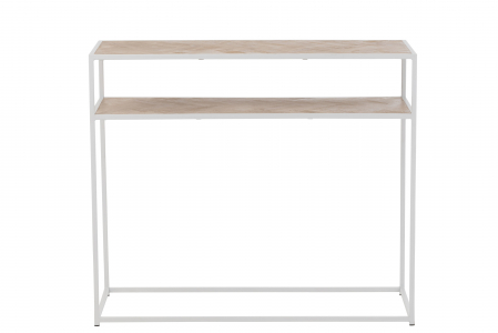 Consola Zigzag, Lemn, Alb, 100x35x85 cm [1]