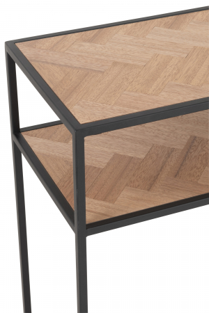 Consola Zigzag, Lemn, Negru, 100x35x85 cm [4]