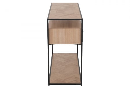 Consola Zigzag, Lemn, Negru, 120x40x80 cm [2]
