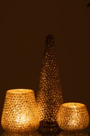 Decoratiune Copac, Sticla, Argintiu, 14x14x40 cm [3]