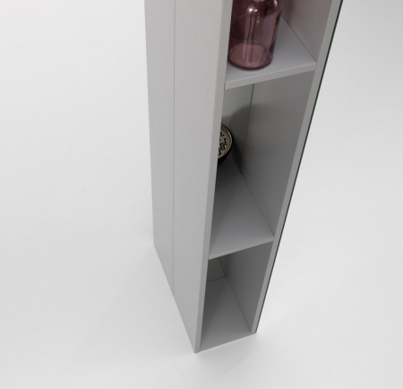 Corp suspendat cu oglinda BELSK, Melamina/Sticla, Gri, 32x18x160 cm [2]