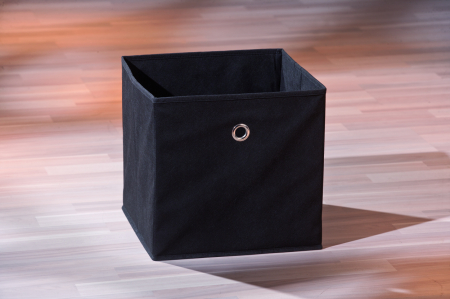 Cutii depozitare - Coș, cubo, negru, cm 32x32x31