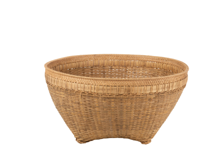 Accesorii - Cos impletit Round , Lemn, Natural, 85x85x42 cm
