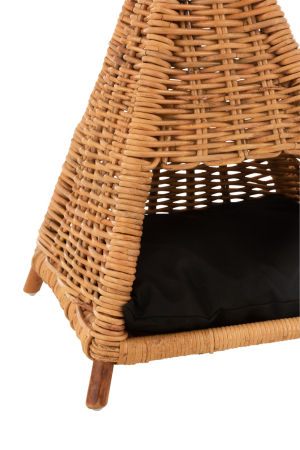 Cos pentru pisici cu perna, Fibre naturale, Natural, 45.5x45.5x73.5 [1]