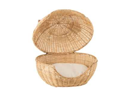 Cos pentru pisici cu perna, Fibre naturale, Natural, 57x49x54 [1]