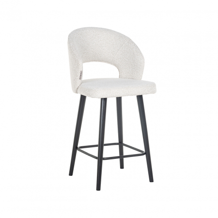 Scaune de bar - Scaun de bar Counter  Savoy alb  bouclé
