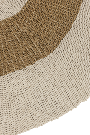 Covor rotund Alb/Natur L [1]