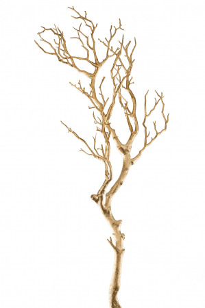 Crenguta artificiala Twig, Fibre artificiale, Auriu, 80 cm [0]