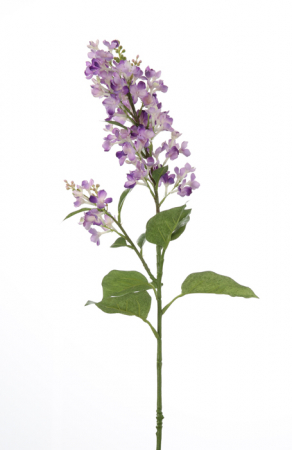 IN STOC - Crenguta liliac Lilac, Fibre sintetice, Mov/Verde, 82 cm