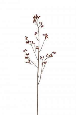 Crenguta artificiala Fructe de padure, Plastic, Rosu/Verde, 15x15x130 cm [1]